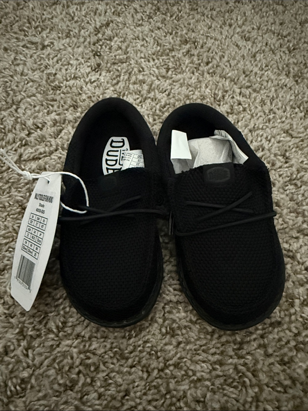 Hey Dude Kids Black Slip-On Sneakers